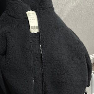 New sweaty Betty Cozy Black Sherpa Hoodie
